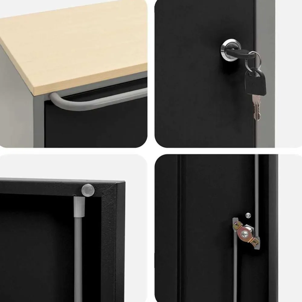 vidaXL Accesorios De Bricolaje-Banco de Taller con estante y Gris 75 x 45 x 85 cm