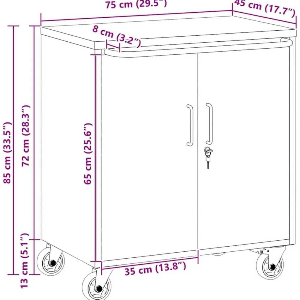 vidaXL Accesorios De Bricolaje-Banco de Taller con estante y Gris 75 x 45 x 85 cm