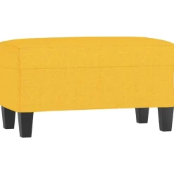 vidaXL Banco de tela amarillo 70x35x41 cm Amarillo claro Best