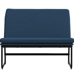 vidaXL Banco de tela 100x75x76 cm Azul