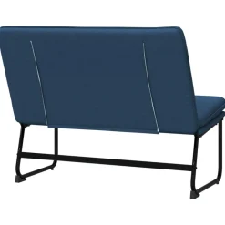 vidaXL Banco de tela 100x75x76 cm Azul