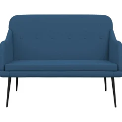 vidaXL Banco de tela 110x76x80 cm Azul New