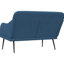 vidaXL Banco de tela 110x76x80 cm Azul New