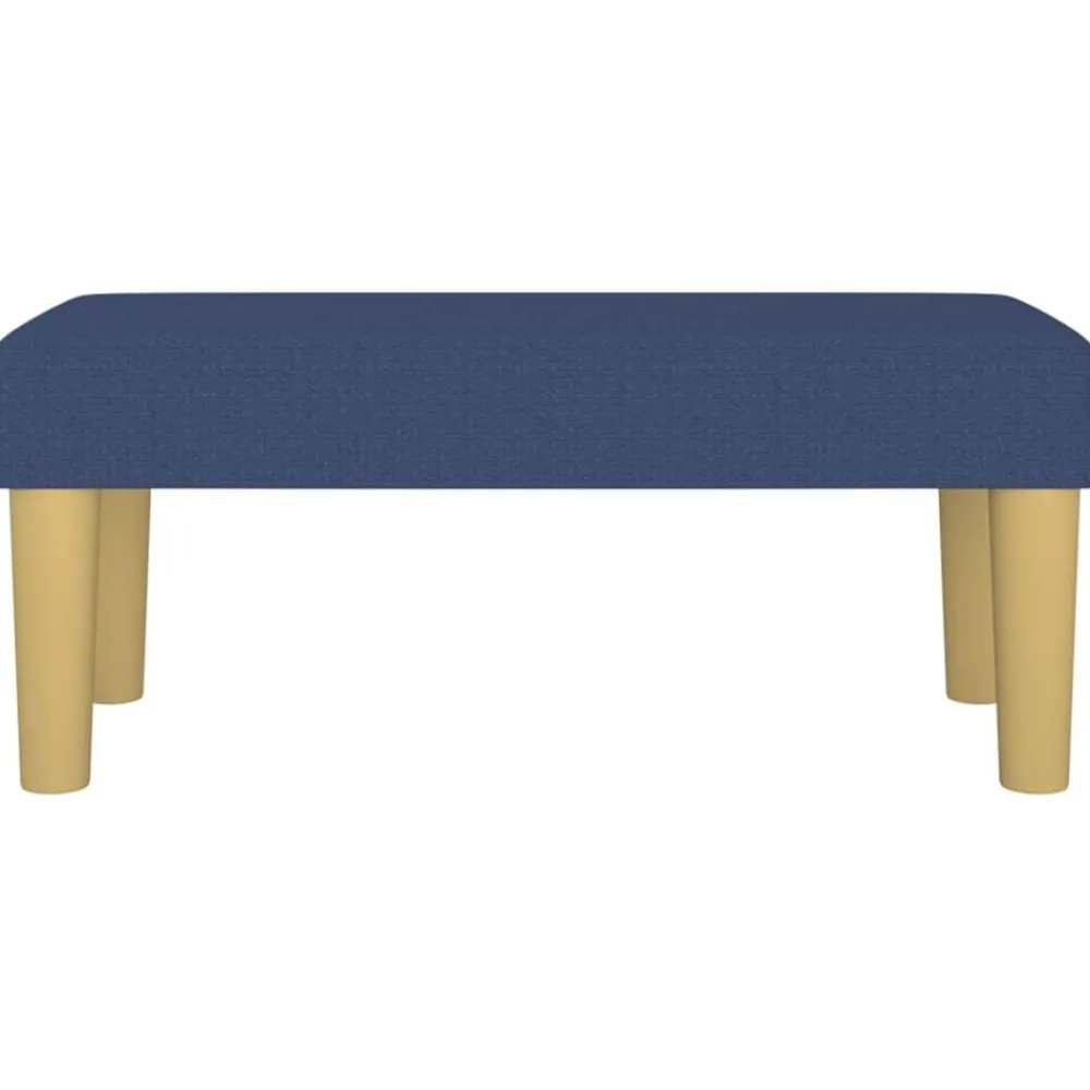 vidaXL Banco de tela 70x30x30 cm Azul New