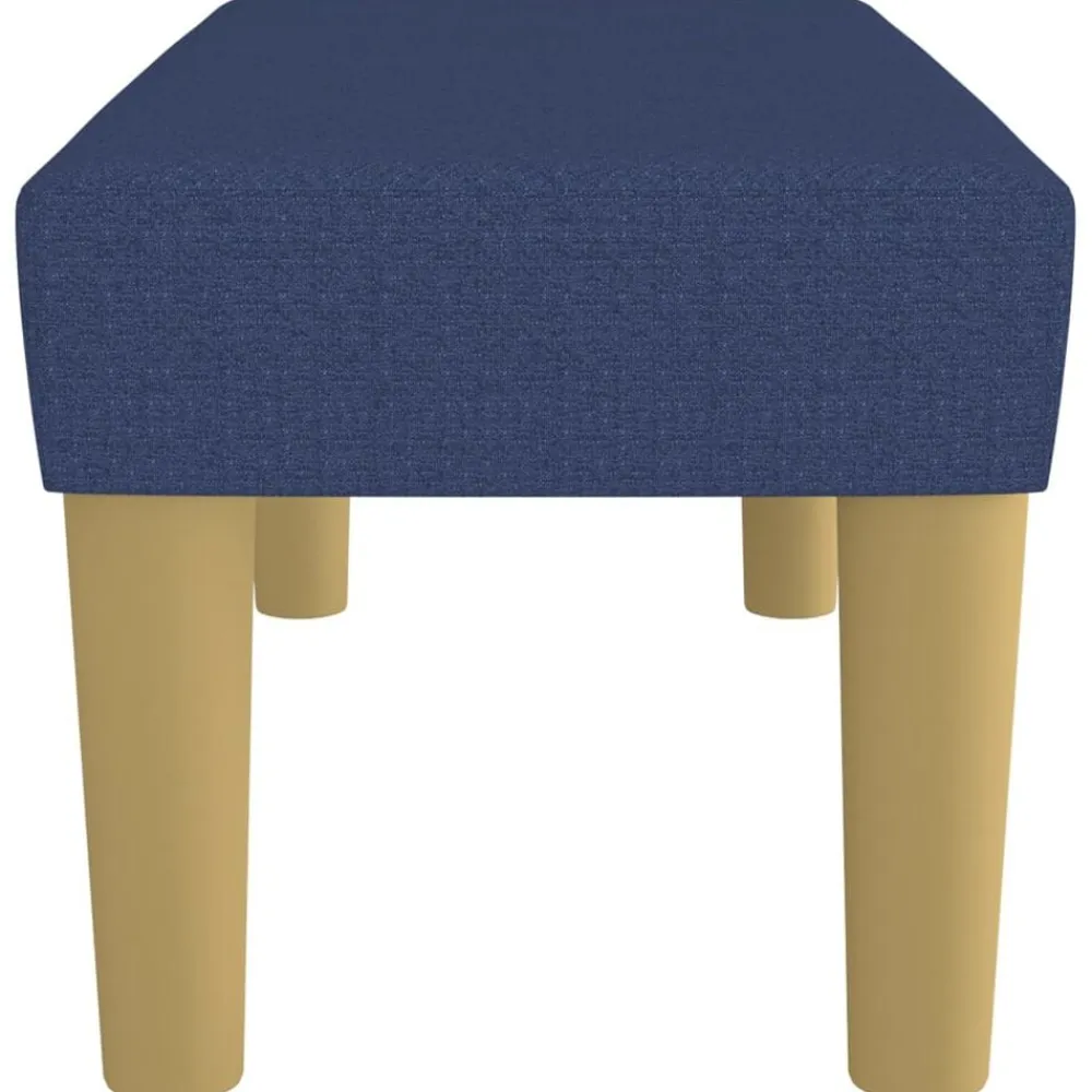 vidaXL Banco de tela 70x30x30 cm Azul New