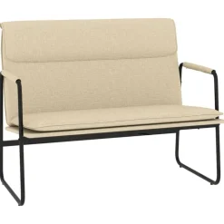 vidaXL Banco de tela color 100x64x80 cm Crema Online