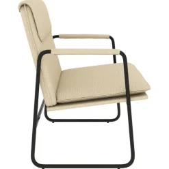 vidaXL Banco de tela color 100x64x80 cm Crema Online