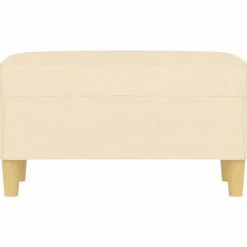 vidaXL Banco de tela color 70x35x41 cm Crema New