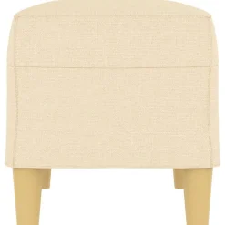 vidaXL Banco de tela color 70x35x41 cm Crema New