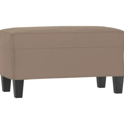vidaXL Banco de tela de microfibra gris taupe 70x35x41 cm Taupé Discount