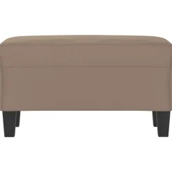 vidaXL Banco de tela de microfibra gris taupe 70x35x41 cm Taupé Discount