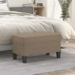vidaXL Bancos-Banco de tela gris taupe 70x35x41 cm