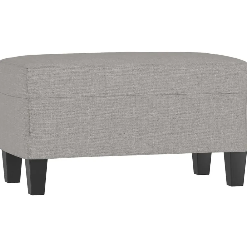 vidaXL Banco de tela 70x35x41 cm Gris claro Outlet
