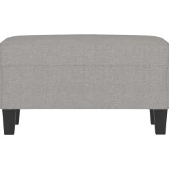 vidaXL Banco de tela 70x35x41 cm Gris claro Outlet