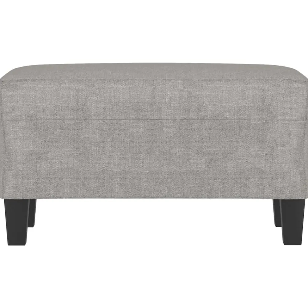 vidaXL Banco de tela 70x35x41 cm Gris claro Outlet