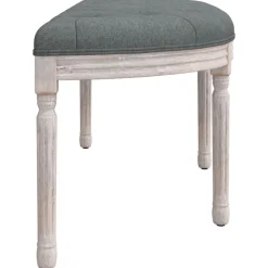 vidaXL Banco de tela oscuro 110,5x45x49 cm Gris Sale
