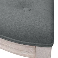 vidaXL Banco de tela oscuro 110,5x45x49 cm Gris Sale