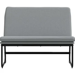 vidaXL Banco de tela 100x75x76 cm Gris claro Sale