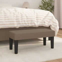 vidaXL Bancos-Banco de tela gris taupe 70x30x30 cm