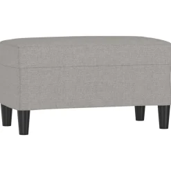 vidaXL Banco de tela 70x35x41 cm Gris claro New