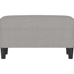 vidaXL Banco de tela 70x35x41 cm Gris claro New