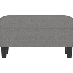 vidaXL Banco de tela 70x35x41 cm Gris oscuro Discount