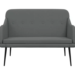 vidaXL Banco de tela 110x76x80 cm Gris oscuro