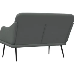 vidaXL Banco de tela 110x76x80 cm Gris oscuro