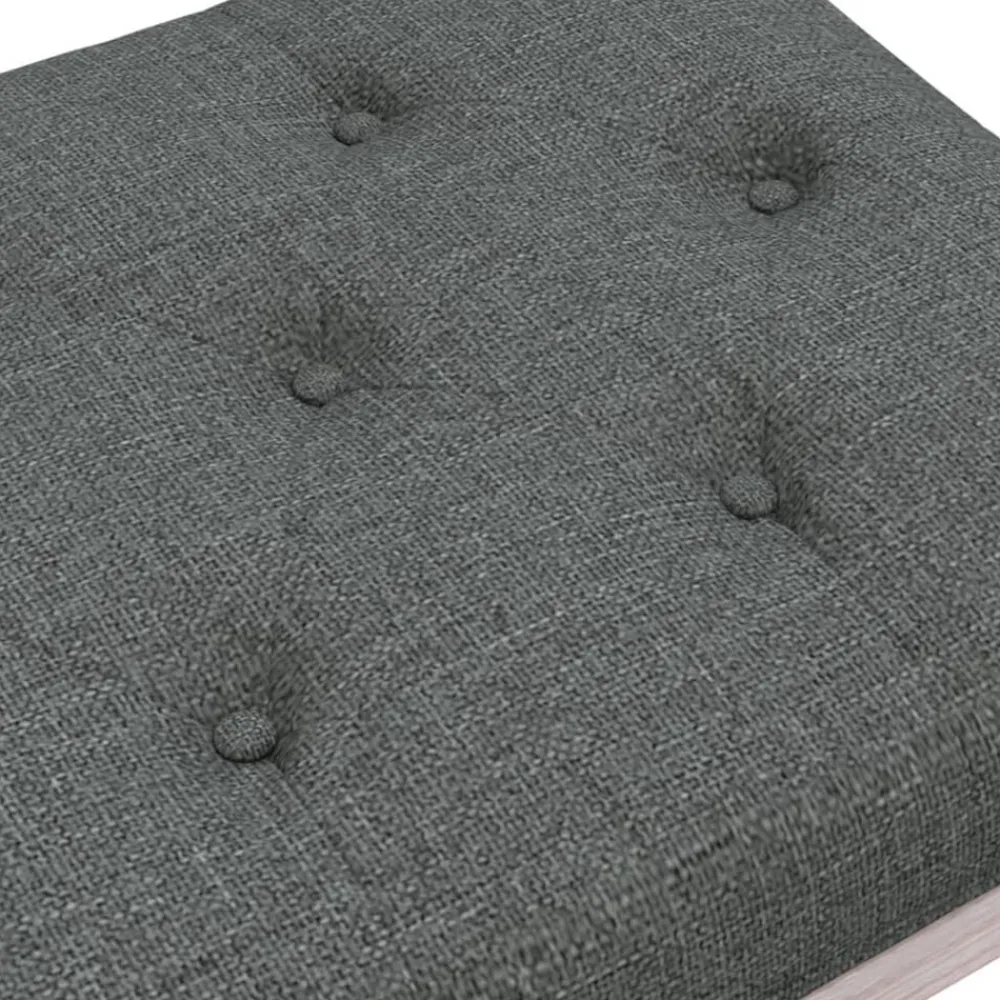 vidaXL Bancos-Banco de tela oscuro 110x40x49 cm