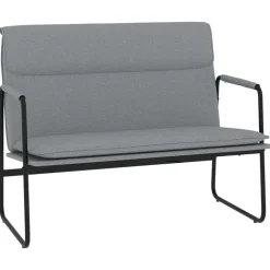 vidaXL Banco de tela 100x64x80 cm Gris claro New