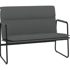 vidaXL Banco de tela 100x64x80 cm Gris oscuro Best