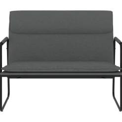 vidaXL Banco de tela 100x64x80 cm Gris oscuro Best