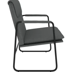 vidaXL Banco de tela 100x64x80 cm Gris oscuro Best
