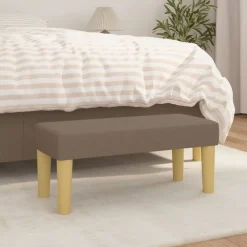 vidaXL Bancos-Banco de tela gris taupe 70x30x30 cm