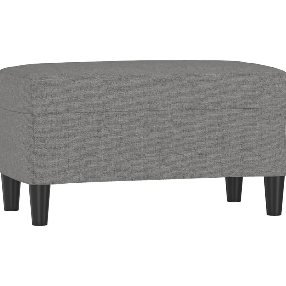 vidaXL Banco de tela 70x35x41 cm Gris oscuro Discount