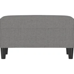 vidaXL Banco de tela 70x35x41 cm Gris oscuro Discount