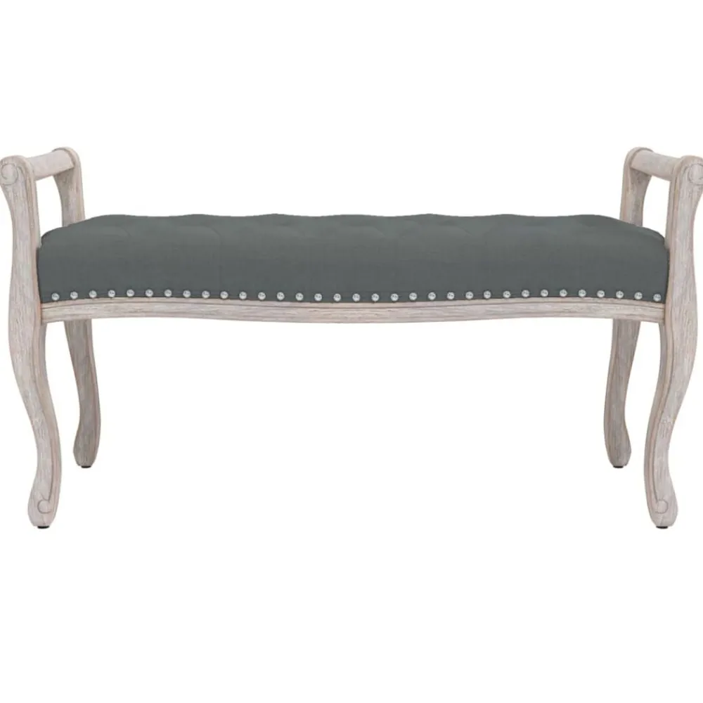 vidaXL Bancos-Banco de tela oscuro 110x45x60 cm