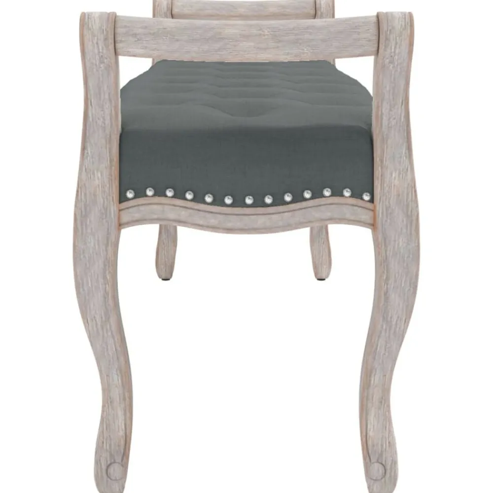 vidaXL Bancos-Banco de tela oscuro 110x45x60 cm