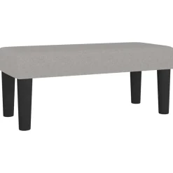 vidaXL Banco de tela 70x30x30 cm Gris claro New