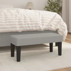vidaXL Banco de tela 70x30x30 cm Gris claro New