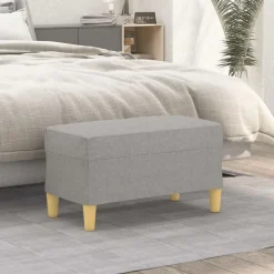 vidaXL Banco de tela 70x35x41 cm Gris claro Sale