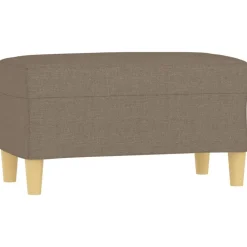 vidaXL Bancos-Banco de tela gris taupe 70x35x41 cm