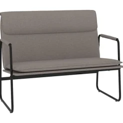 vidaXL Bancos-Banco de tela gris 100x64x80 cm