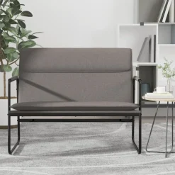 vidaXL Bancos-Banco de tela gris 100x64x80 cm