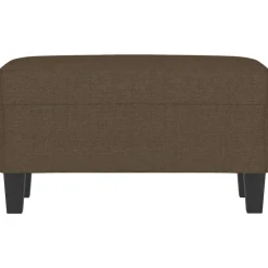 vidaXL Banco de tela marrón 70x35x41 cm Marr&oacute;n New