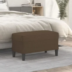 vidaXL Banco de tela marrón 70x35x41 cm Marr&oacute;n Outlet