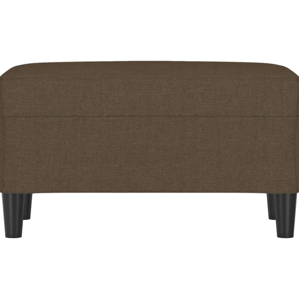 vidaXL Banco de tela marrón 70x35x41 cm Marrón Outlet