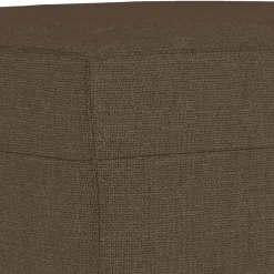 vidaXL Banco de tela marrón 70x35x41 cm Marrón Outlet