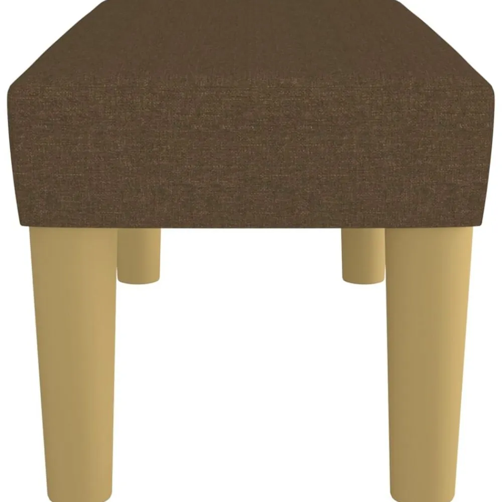 vidaXL Banco de tela marrón 70x30x30 cm Marrón oscuro Clearance