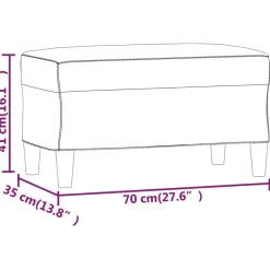 vidaXL Banco de tela 70x35x41 cm Negro Best